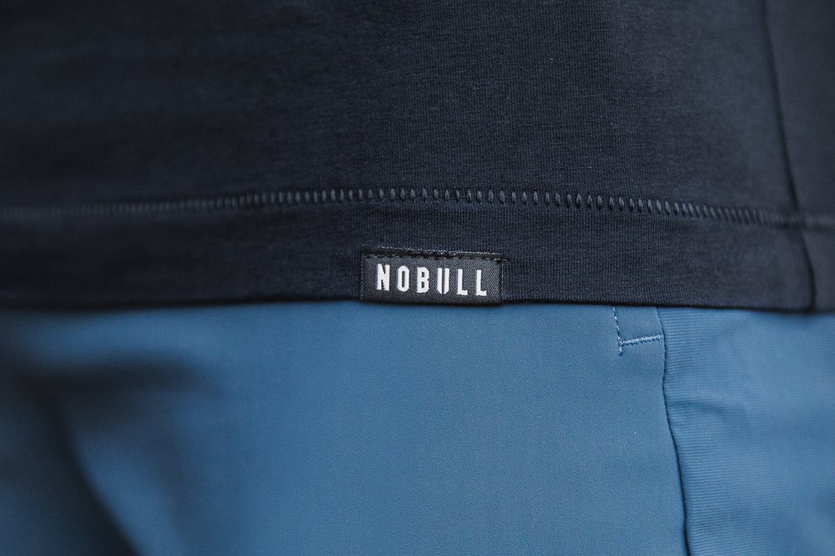 Nobull Lightweight Henley Men's T Shirts Navy | Australia (PU1352)